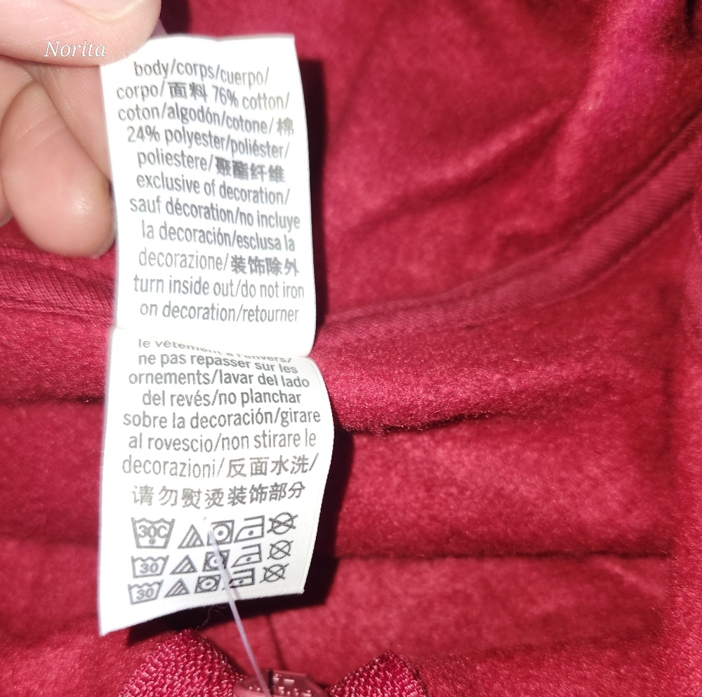 Victoria's Secret PINK Red Zip-Up Hoodie size Medium NWT - Picture 10 of 10